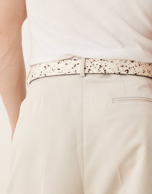 ASOS DESIGN – Skórzany cętkowany pasek w stylu kowbojskim, 3 z 3