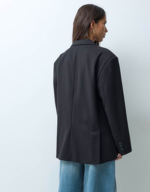 ASOS DESIGN skräddad oversized kavaj i svart, 4 av 4