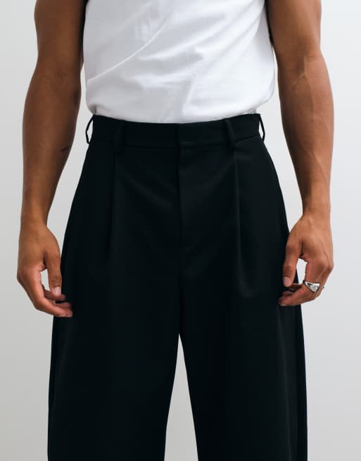 ASOS DESIGN skräddade barrelbyxor i svart, 4 av 5