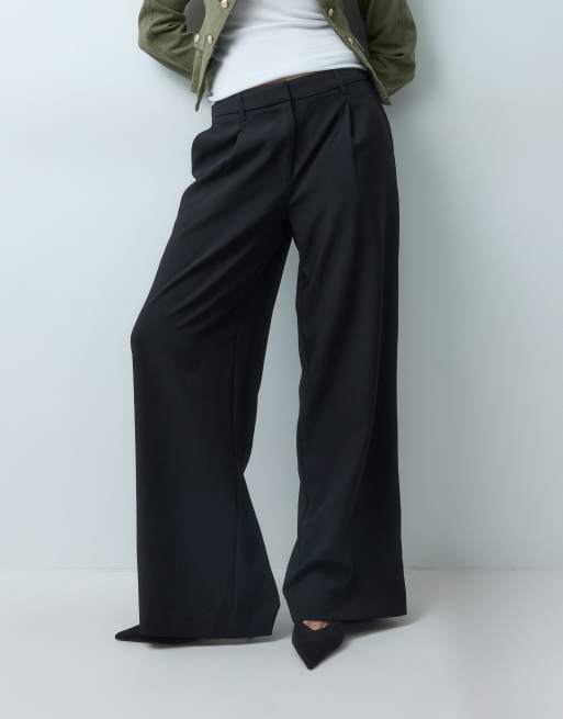 ASOS DESIGN skræddersyede arch barrel-bukser i sort, 5 af 5