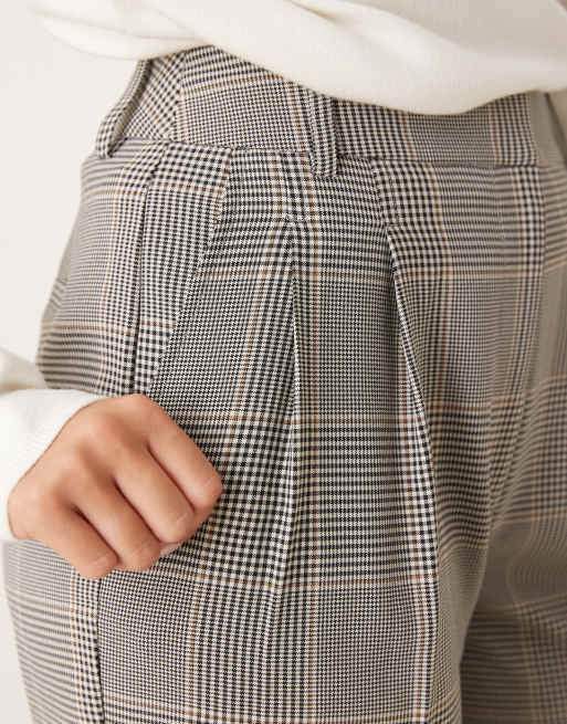 ASOS DESIGN - Skræddersyede og plisserede bukser med høj talje og tern, 2 af 5