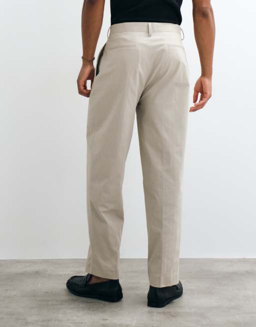 ASOS DESIGN skræddersyede oversized tapered bukser i mørk sten, 3 af 5