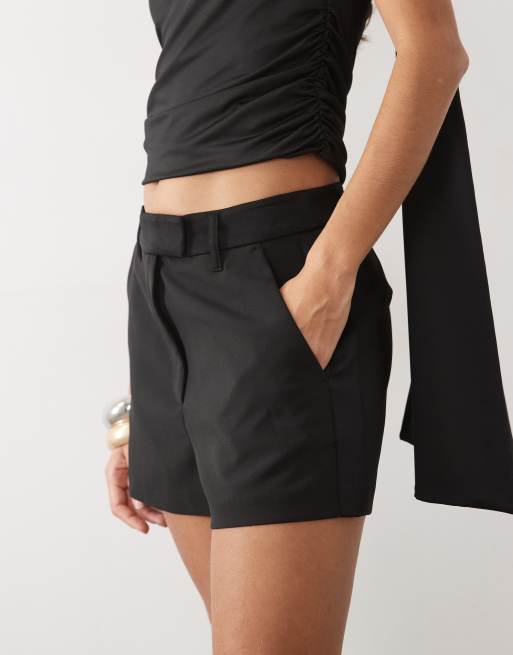 ASOS DESIGN skræddersyede tux-microshorts i sort, 4 af 5