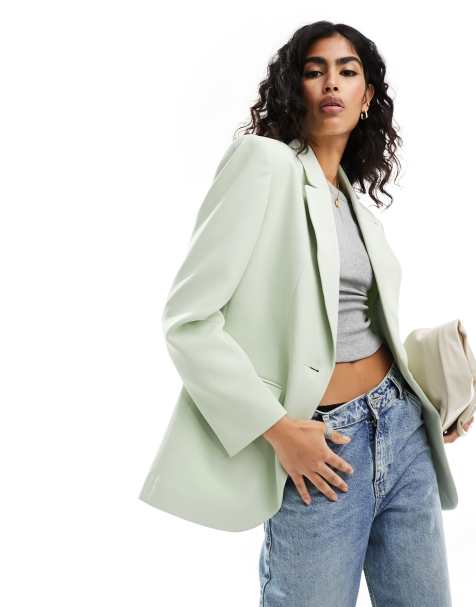 ASOS DESIGN - Skræddersyet blazer i ensfarvet havblå - view 1