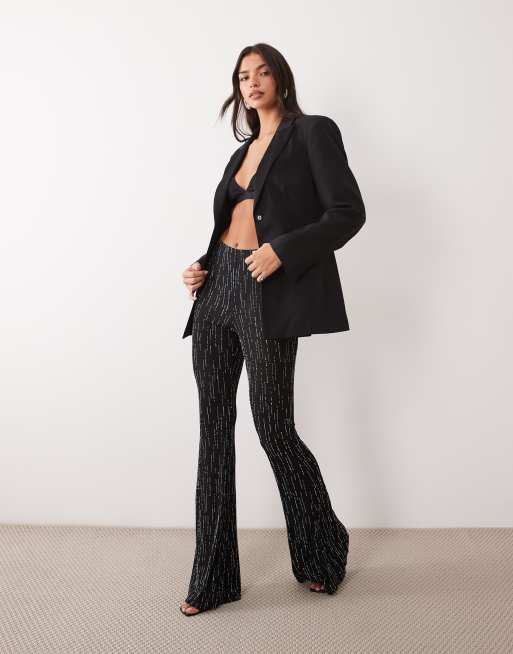 ASOS DESIGN skræddersyet blazer med formet hofteparti i sort, 3 af 4