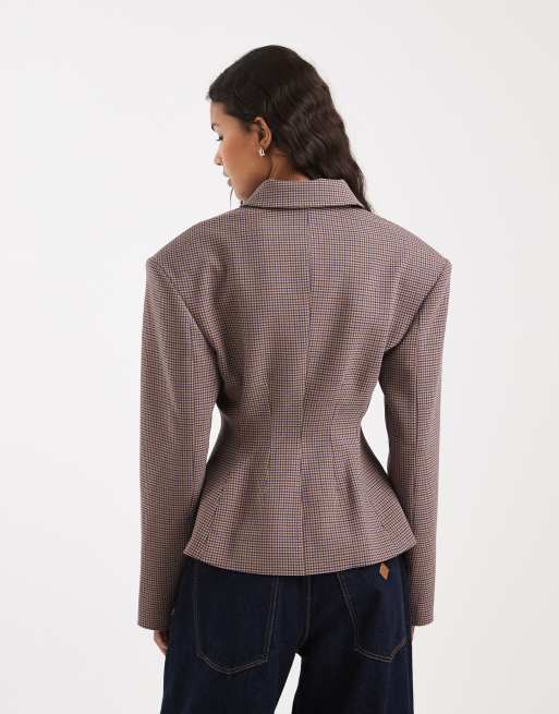 ASOS DESIGN - Skræddersyet jakke med lynlås og indsnævret talje og mikrotern, 3 af 4