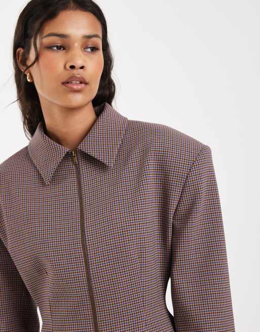 ASOS DESIGN - Skræddersyet jakke med lynlås og indsnævret talje og mikrotern, 4 af 4