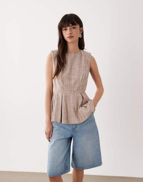 ASOS DESIGN - Skræddersyet peplum-top i shell-materiale - view 1