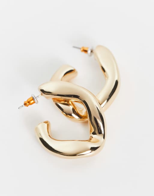 ASOS DESIGN – Skręcone kolczyki-koła w odcieniu złota, 3 z 4