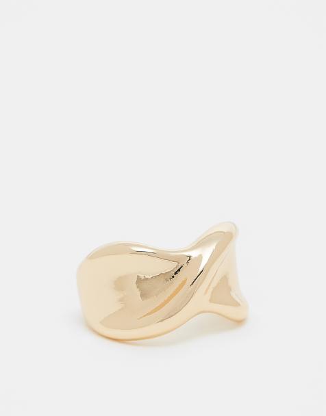 ASOS DESIGN – Skręcony pierścionek w odcieniu złotym - view 1