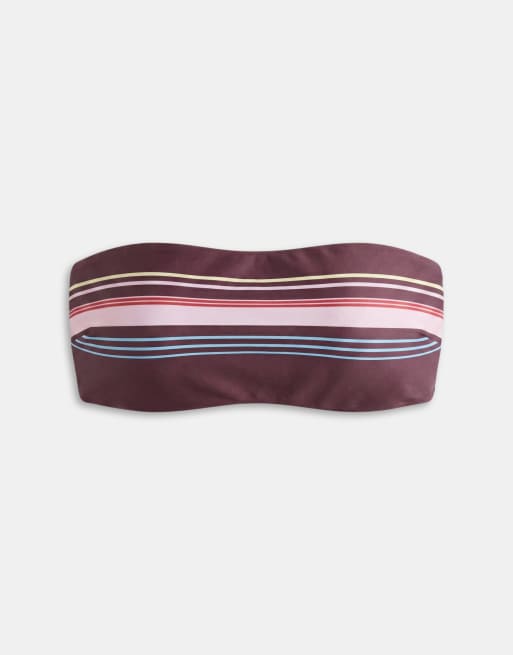 ASOS DESIGN – Skylar – Elegantes, trägerloses Bikinioberteil mit auffälligen Streifen, 6 von 8