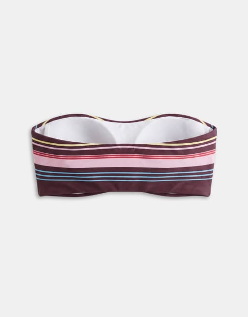 ASOS DESIGN – Skylar – Elegantes, trägerloses Bikinioberteil mit auffälligen Streifen, 7 von 8