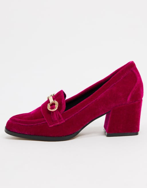 Asos hot sale velvet loafers