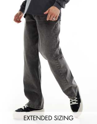 ASOS DESIGN Slappa svarta tvättade jeans - view 1