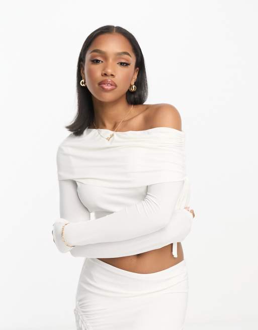 Fitted Cold Shoulder Top