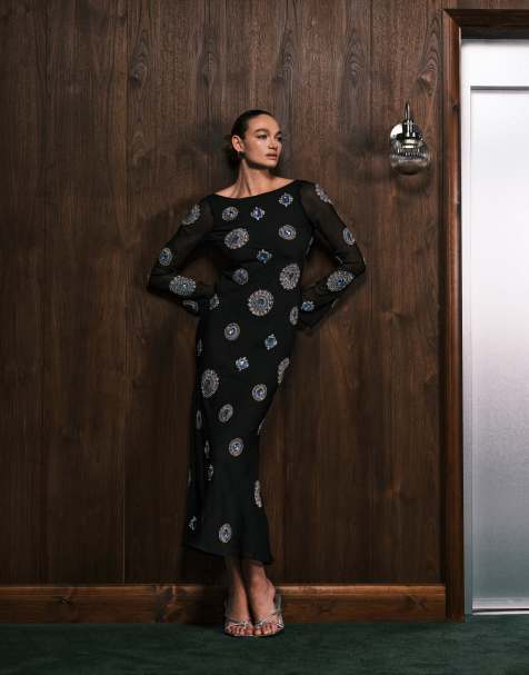 sachin and babi light blue dress asos christmas party