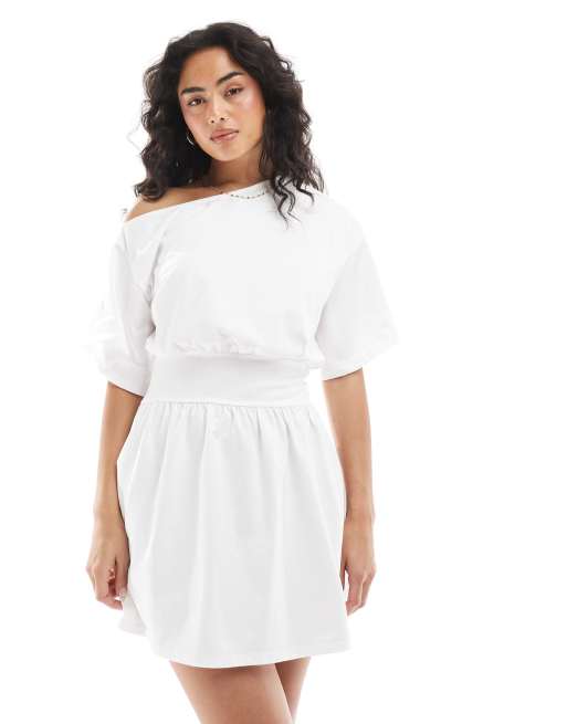 asos white t shirt dress ASOS Design - Mini T-Shirt Dress - Women - Cotton/Spandex - XS