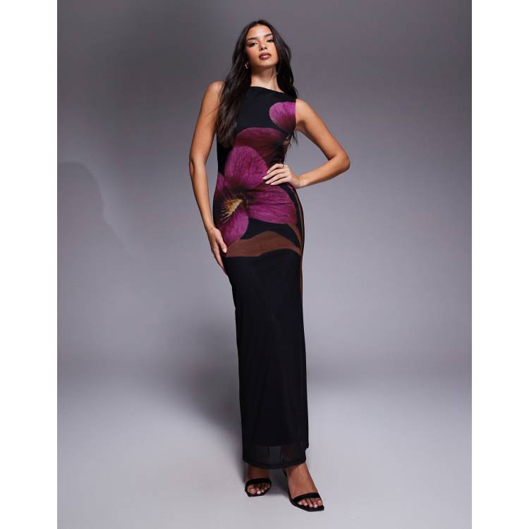 てるまんBlack-Studio軍子 Black Sleeveless Side Slit Maternity Midi Dress– PinkBlush