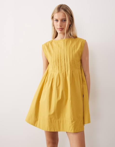 white christmas dresses Yellow Freya Shift Mini Dress main image 1