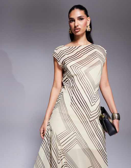 chinese dress ladies Lianna Stripe Maxi Dress