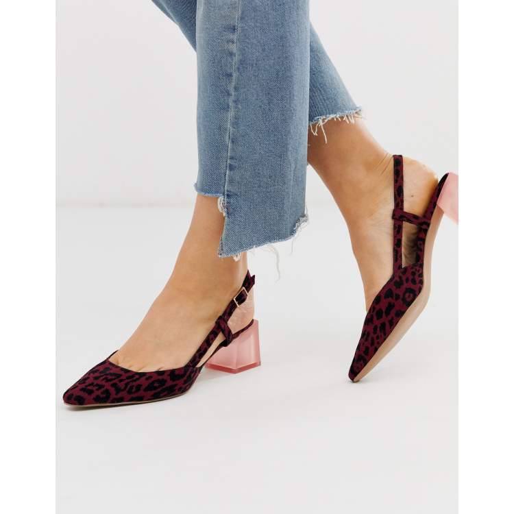 Burgundy best sale mid heels