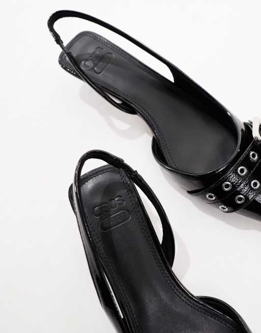 ASOS DESIGN – Sleek – Svarta skor med taxklack, spänne och hälrem, 4 av 4
