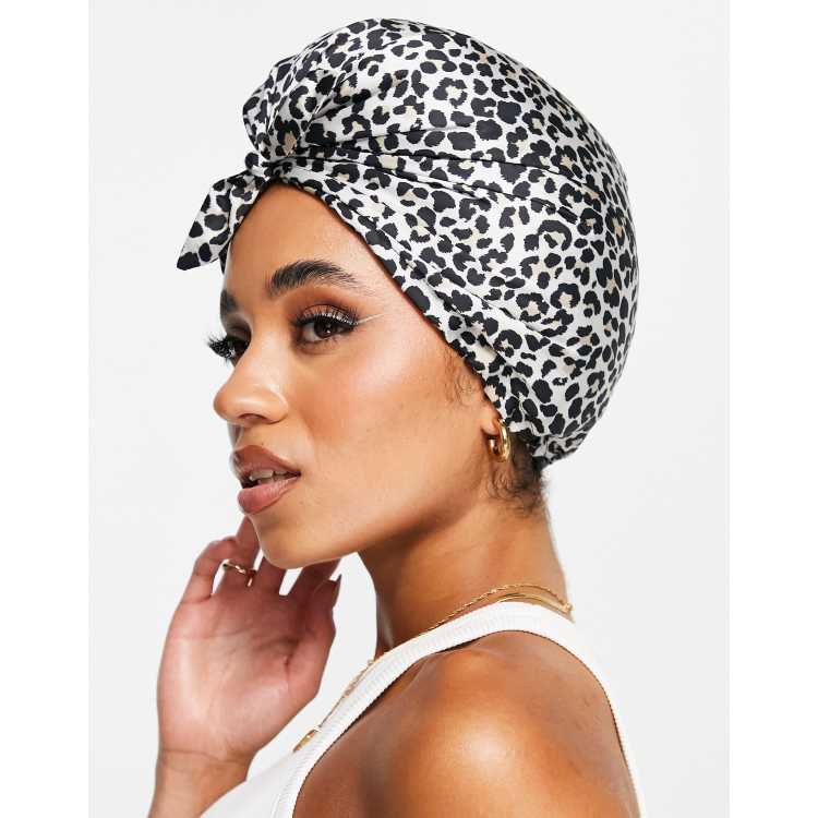 Lux Luxury Silky Satin Jumbo Bonnet - Leopard