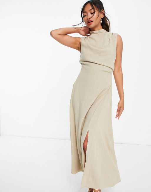 Neutral store midi dress