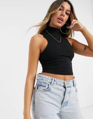 ASOS DESIGN sleeveless crop top with 