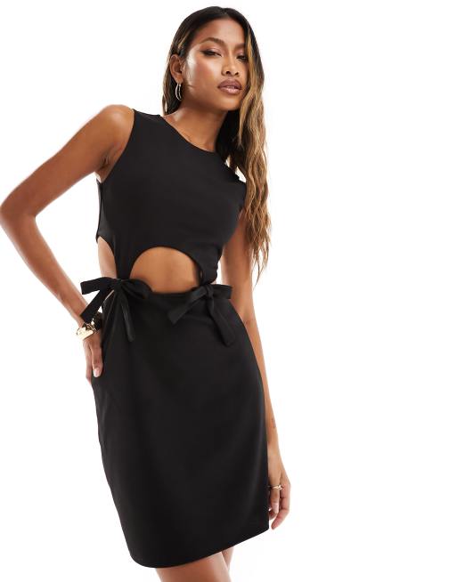 ASOS DESIGN mini structured dress with under bust cut out detail