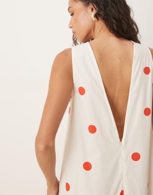 Asos Design Sleeveless Drop Waist Maxi Dress In White