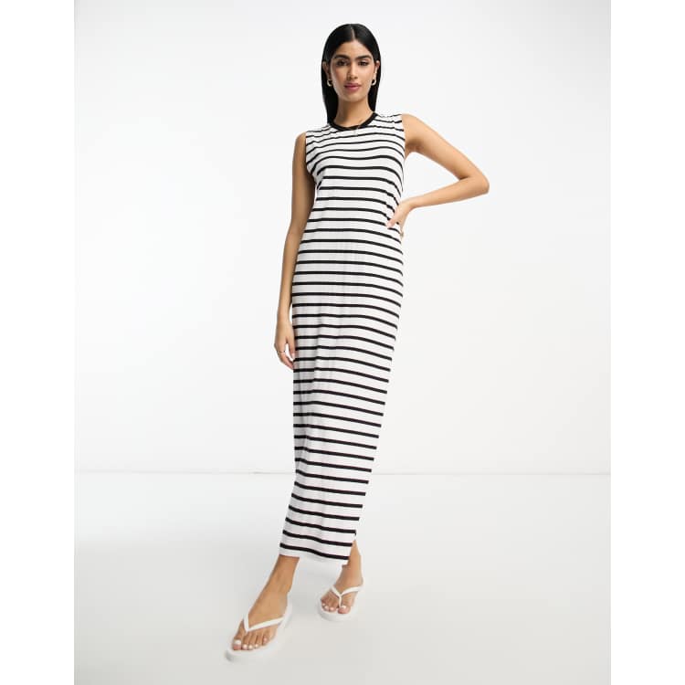 ASOS DESIGN sleeveless maxi dress in stripe