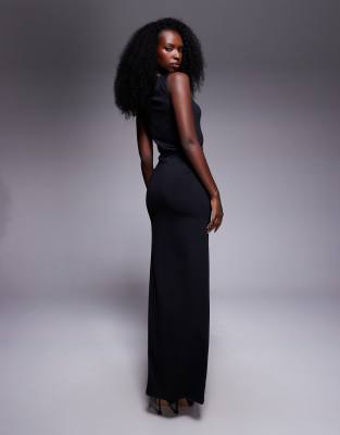 Asos Design Sleeveless Maxi Dress With Hardware Metal Trim In Multi