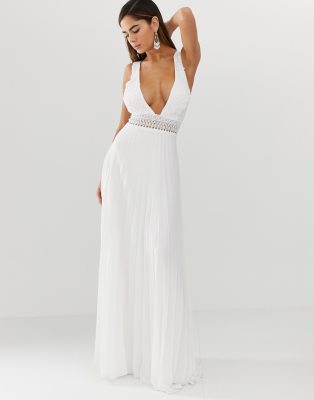 lace bodice maxi dress