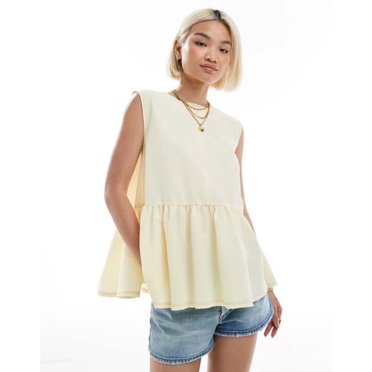 早い者勝ち eaphi FLUFFY PEPLUM VEST FLUFFY PEPLUM VEST Eaphi トップス