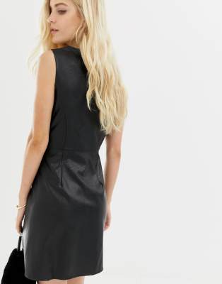 asos pu dress