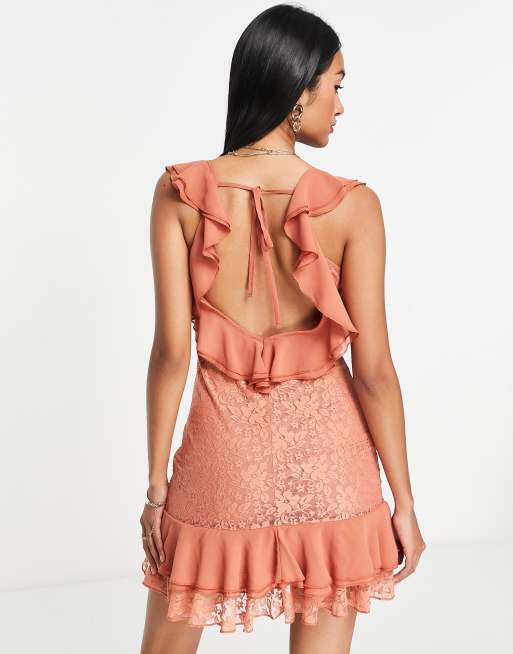 Asos orange hotsell lace dress