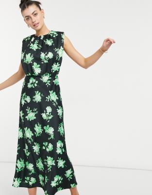 asos floral satin dress