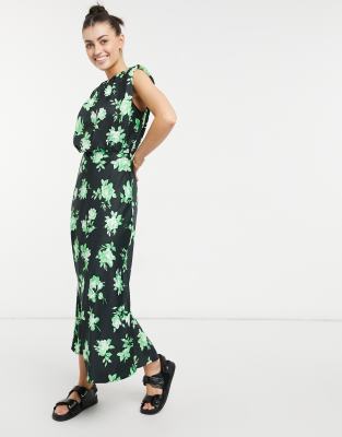 asos floral satin dress