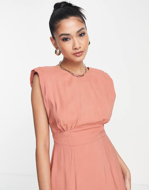 Asos shoulder cheap pad dress