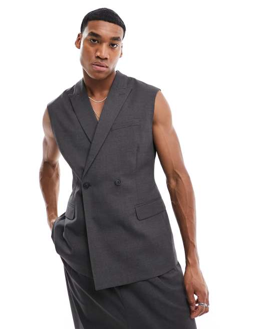 Men's sleeveless tuxedo jacket best sale