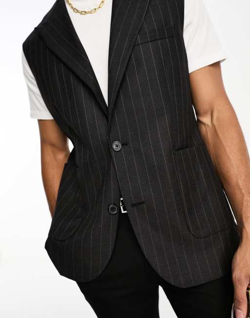 Single Breasted Sleeveless Suit Jacket