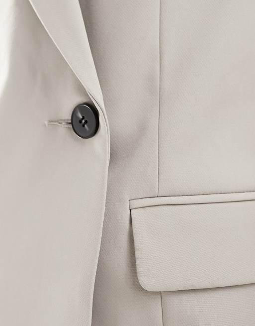 ASOS DESIGN sleeveless tailored blazer with tie waist in light gray ASOS