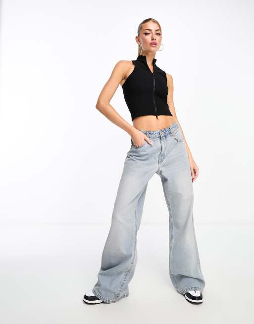トップス 14th addition double zip tank top skiny_basic_w_cottonadvantage_