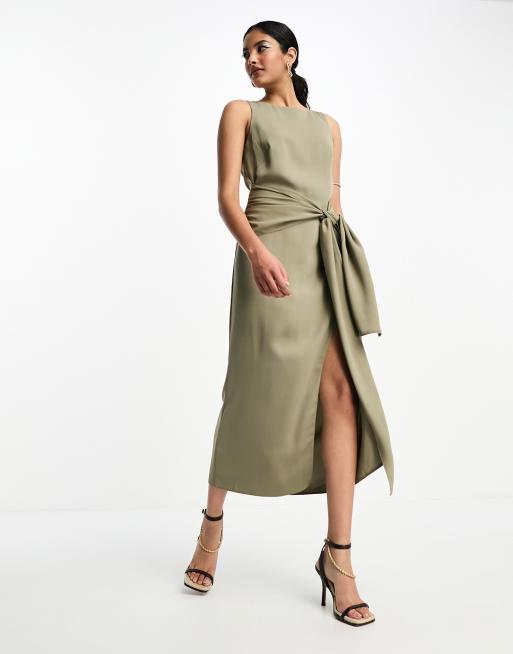 Tie front cheap dress asos