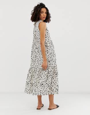 splodge print dress