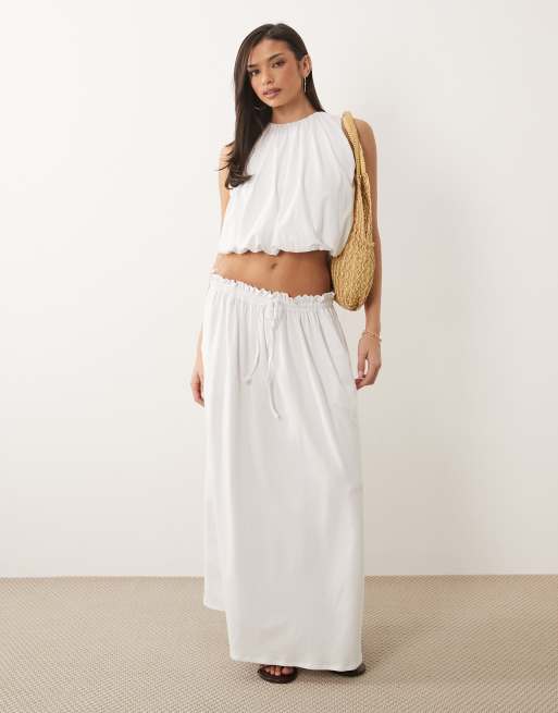 ASOS DESIGN sleeveless top with gathering in white - part of a set, 2 of 4