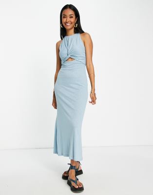 bodycon midi dress slit