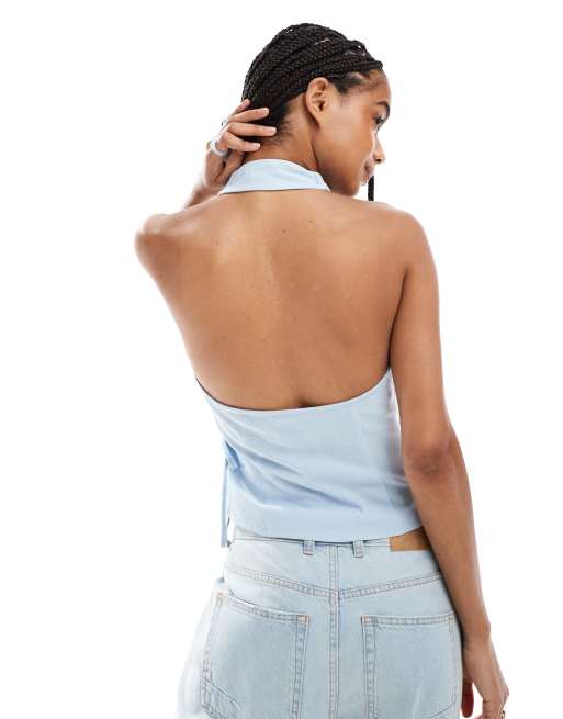 ASOS DESIGN sleeveless wrap tie side top