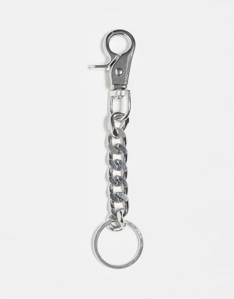 ASOS DESIGN - Sleutelhanger met ketting in zilverkleur - view 1